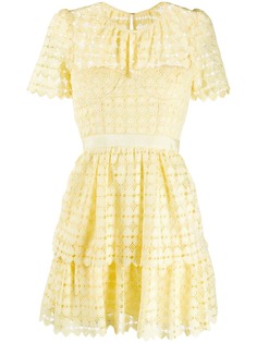 Self-Portrait платье мини Heart Lace