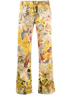 Moschino Pre-Owned прямые джинсы с принтом