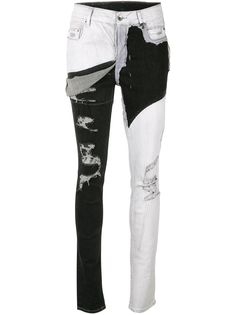 Rick Owens DRKSHDW джинсы скинни с эффектом потертости