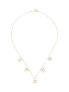 Chanel Pre-Owned колье-цепочка 2003-го года с подвеской-логотипом CC