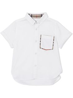 Burberry Kids Vintage Check patch pocket shirt