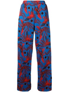 Kenzo жаккардовые брюки Flying Phoenix