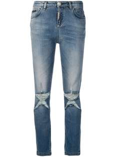 Philipp Plein джинсы скинни с эффектом потертости