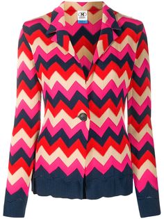 M Missoni трикотажный блейзер с узором зигзаг
