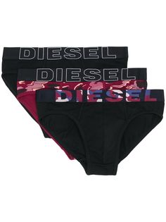 Diesel комплект из трех трусов-брифов с логотипом