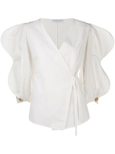 Rejina Pyo блузка с запахом и оборками