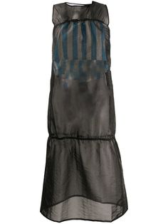 Sunnei полупрозрачное расклешенное платье миди