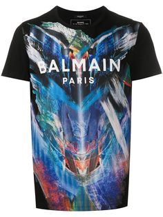 Balmain футболка с принтом Painting