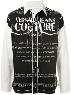Versace Jeans Couture рубашка с длинными рукавами и логотипом
