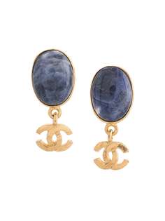 Chanel Pre-Owned серьги-подвески 1995-го года с логотипом CC