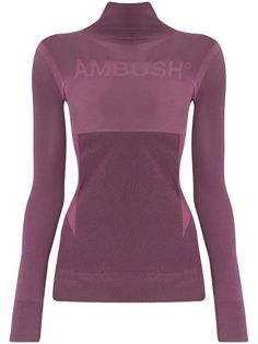 AMBUSH трикотажный бесшовный топ с высоким воротником