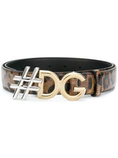 Dolce & Gabbana ремень #DG с леопардовым принтом