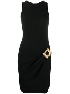 Moschino платье мини с пряжкой