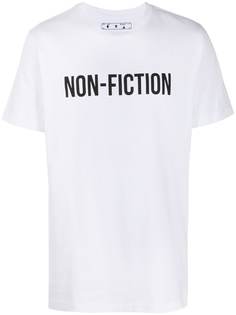 Off-White футболка с принтом Non-Fiction