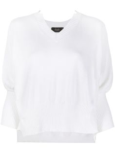 Maison Flaneur джемпер в рубчик с V-образным вырезом