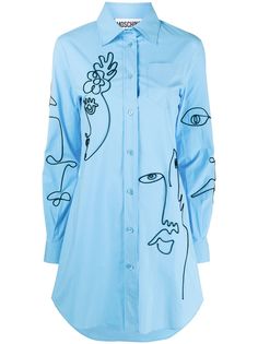 Moschino рубашка Cornely с вышивкой