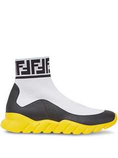 Fendi кроссовки-носки с логотипом FF