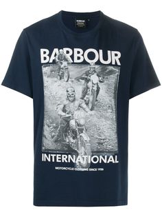 Barbour футболка с принтом