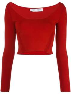 Proenza Schouler White Label трикотажный топ с широким U-образным вырезом