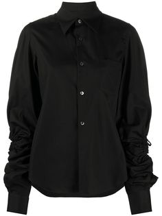 Comme Des Garçons рубашка с кулиской и вырезами