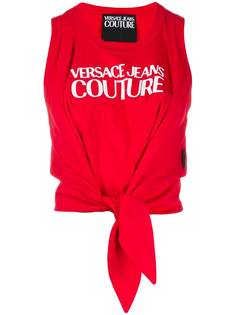 Versace Jeans Couture топ с завязками и логотипом