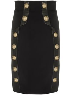 Balmain юбка с декорированными пуговицами