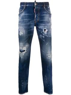 Dsquared2 джинсы скинни с эффектом потертости