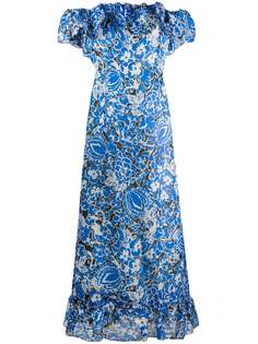 Givenchy Pre-Owned платье 1970-х годов с цветочным принтом и открытыми плечами