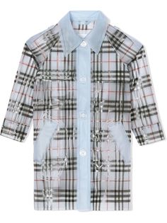 Burberry Kids check-print waterproof trench coat