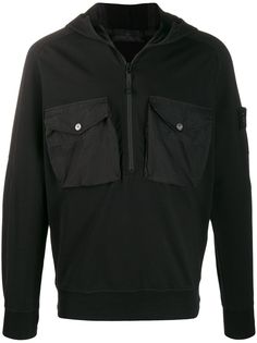 Stone Island толстовка с карманом карго и капюшоном