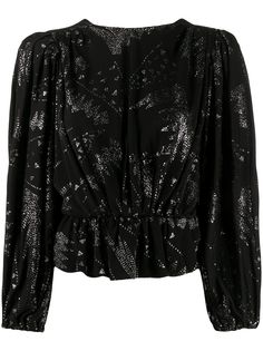 Isabel Marant блузка с оборками и блестками