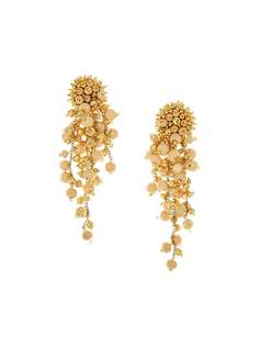 Oscar de la Renta серьги-подвески с бусинами