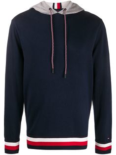 Tommy Hilfiger striped-hem hoodie
