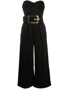 Elisabetta Franchi комбинезон без бретелей с поясом