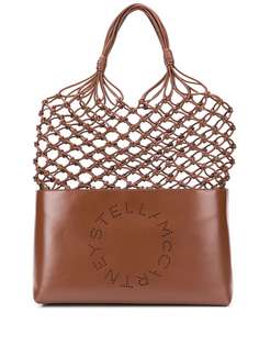Stella McCartney плетеная сумка-тоут с логотипом