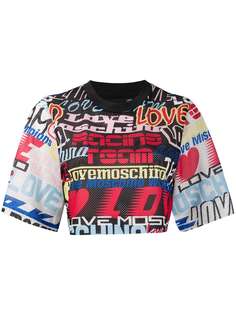 Love Moschino укороченная футболка с логотипом