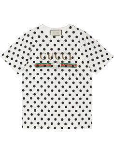 Gucci футболка в горох с архивным логотипом