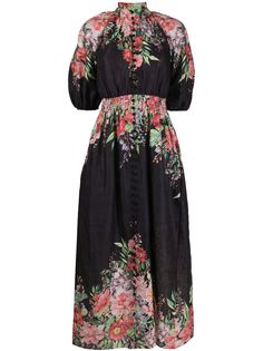 Zimmermann платье с цветочным принтом