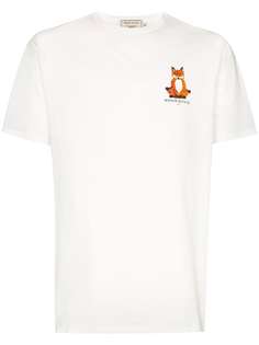 Maison Kitsuné футболка с вышивкой Lotus Fox