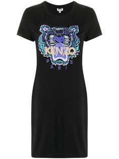 Kenzo платье-футболка с вышивкой Tiger