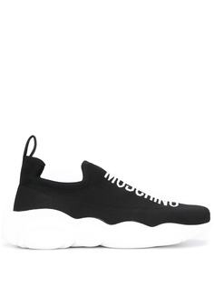 Moschino кеды-слипоны с логотипом