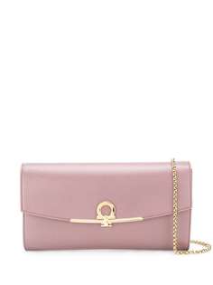 Salvatore Ferragamo клатч с декором Gancini