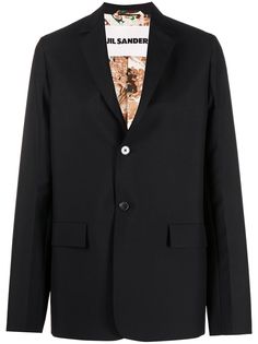 Jil Sander однобортный блейзер оверсайз