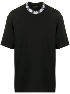 Acne Studios face motif mock neck T-shirt