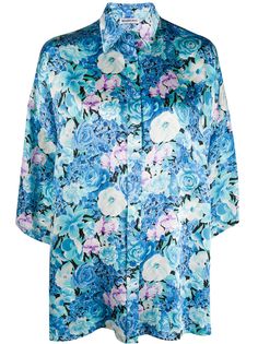 Balenciaga Vareuse floral print shirt
