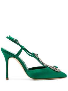 Manolo Blahnik декорированные туфли Jamala