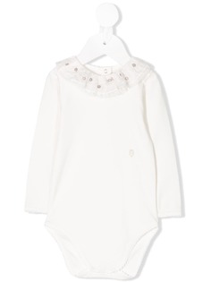 Baby Dior ромпер с оборками на воротнике