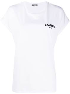 Balmain футболка с логотипом и короткими рукавами