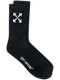 Off-White носки с жаккардовым логотипом