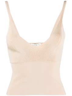 Sandro Paris топ с глубоким V-образным вырезом в рубчик